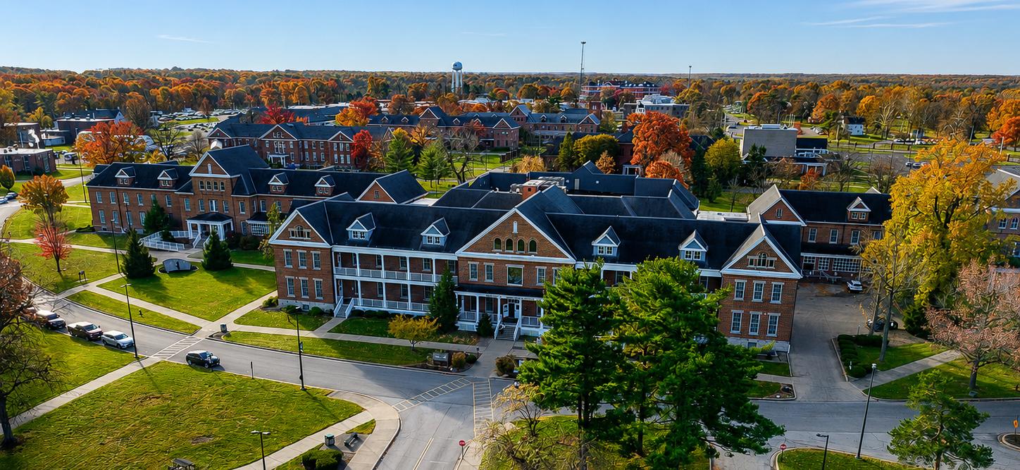 Drone photo of campus