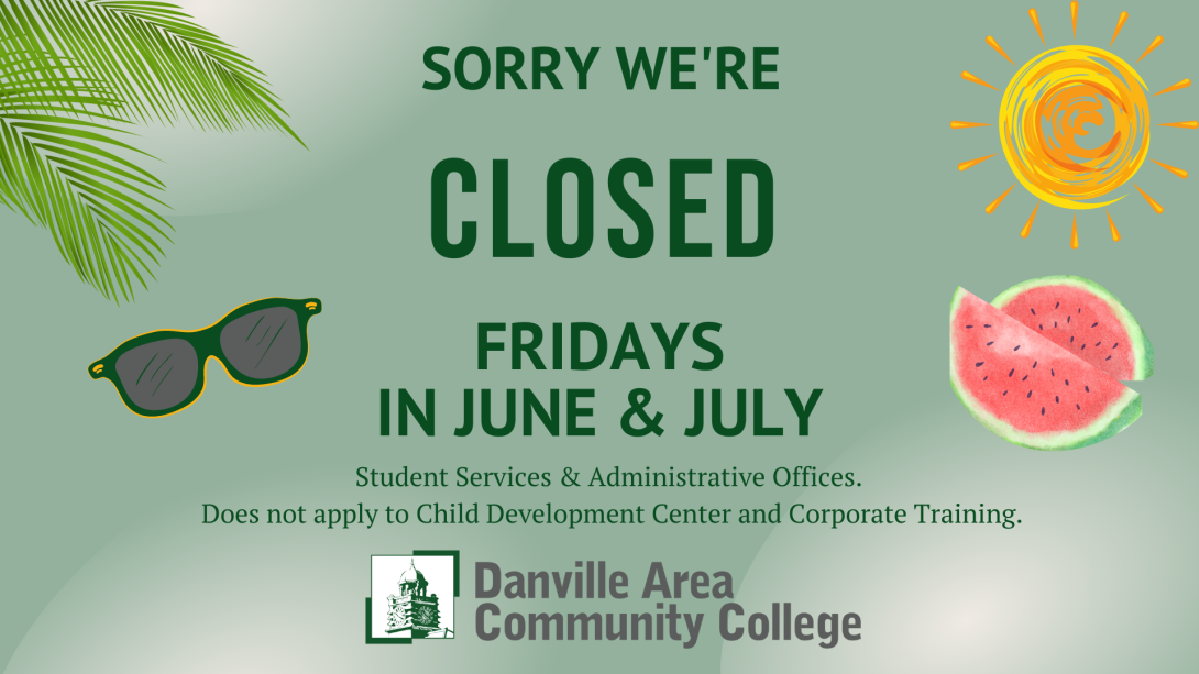 DACC closed on Fridays in June & July